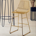 Gold Metal Wire Tapered Bar Chair | District