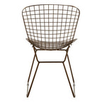 Bronze Metal Grid Frame Wire Chair | District