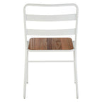 White Metal and Elm Wood Chair | District