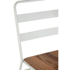 White Metal and Elm Wood Chair | District