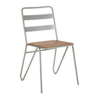 Grey Metal and Elm Wood Chair | District