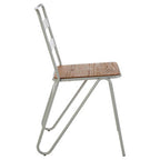 Grey Metal and Elm Wood Chair | District
