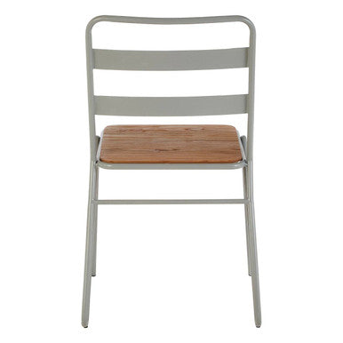 Grey Metal and Elm Wood Chair | District