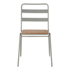 Grey Metal and Elm Wood Chair | District