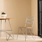 Grey Metal and Elm Wood Chair | District