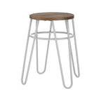 Grey Metal Hairpin Stool | District