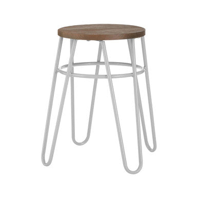 Grey Metal Hairpin Stool | District