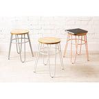 Grey Metal Hairpin Stool | District