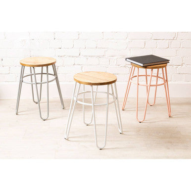 Grey Metal Hairpin Stool | District