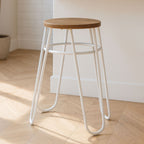 Grey Metal Hairpin Stool | District