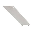 Round Clear Tempered Glass Dining Table with Intersecting Chrome Stainless Steel Legs | Allure