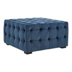 Midnight Velvet Button Stool | Stella