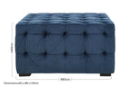 Midnight Velvet Button Stool | Stella