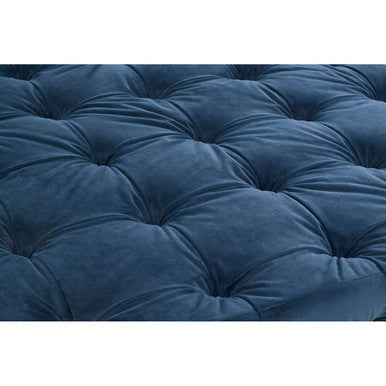 Midnight Velvet Button Stool | Stella