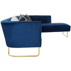 5 Seater Dark Blue Velvet corner-sofas | Renee