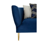 5 Seater Dark Blue Velvet corner-sofas | Renee