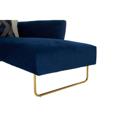 5 Seater Dark Blue Velvet corner-sofas | Renee