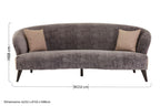 3 Seater Grey Velvet Sofa | Reine
