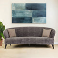 3 Seater Grey Velvet Sofa | Reine