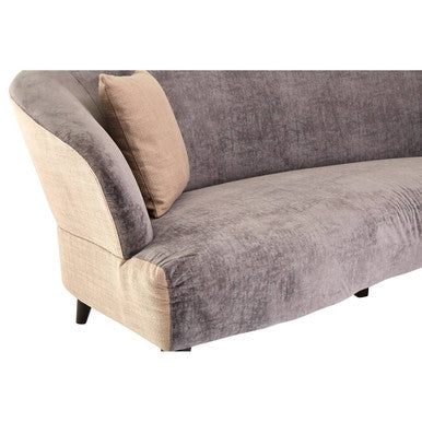 3 Seater Grey Velvet Sofa | Reine