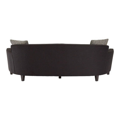 3 Seater Black Dimity Fabric Sofa, Rania