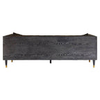 3 Seater Black Faux Leather Sofa | Raven