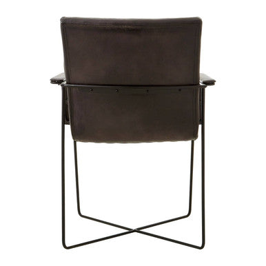 Black Leather Quilted Chair | Buffalo