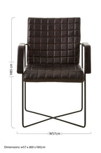 Black Leather Quilted Chair | Buffalo