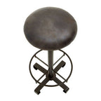 Antique Blue Leather Bar Stool | Buffalo
