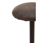 Antique Blue Leather Bar Stool | Buffalo
