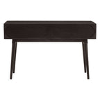 Black Mango Wood Console Table with Gold Star Design Drawer Fronts, Malta