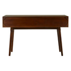 Natural Mango Wood Console Table with 2 Drawers Coastal Pastel Wash, Coastal