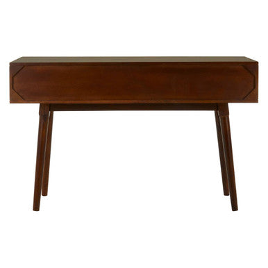 Natural Mango Wood Console Table with 2 Drawers Coastal Pastel Wash, Coastal