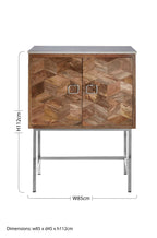 Marble and Mango Wood Geometric Design Cabinet | Nirav