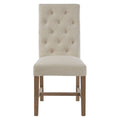Beige Linen Dining Chair | Lyon