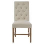 Beige Linen Dining Chair | Lyon