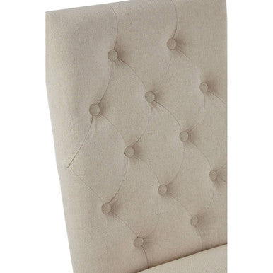 Beige Linen Dining Chair | Lyon