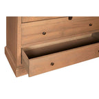 Washed Grey Finish Oak Wood Tall Cabinet | Lyon