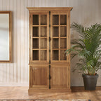 Natural Oak Wood Tall Cabinet | Lyon