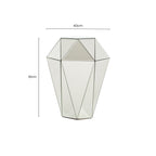 Silver Opulent Faceted Mirrored Side Table | Kensington Townhouse