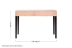 Rose Gold Mirrored Console Table with Sunburst Engraving and Black Legs | Kensington Townhouse