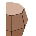 Faceted Rose Gold Mirrored Glass Side Table | Kensington Townhouse
