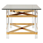 Glass Top Coffee Table with Acrylic Legs | Clarence