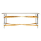 Glass Top Coffee Table with Acrylic Legs | Clarence