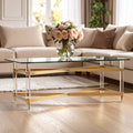 Glass Top Coffee Table with Acrylic Legs | Clarence