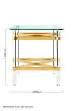 Glass Top Side Table with Acrylic Legs | Clarence