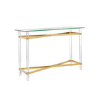 Glass Top Console Table with Acrylic Legs | Clarence