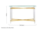 Glass Top Console Table with Acrylic Legs | Clarence