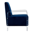 Navy Blue Velvet Armchair | Clarence