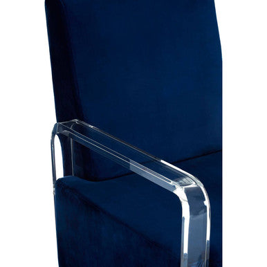Navy Blue Velvet Armchair | Clarence